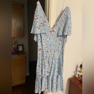 Blue floral dress